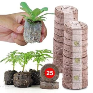 Coco Coir Seed Starter Kit | Biodegradable Germination Trays | Sustainable Gardening Seedling Cells for Indoor Plants, Flowers