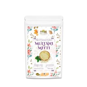 Natural Pure Multani Mitti Powder | Natural Face & Hair Clay Mask for Deep Cleansing, Oil Control & Skin Brightening