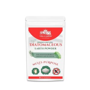 Organic Diatomaceous Earth Powder, Multi-Purpose Pest Control for Ticks, Fleas, Bedbugs, Earwigs and Silverfish