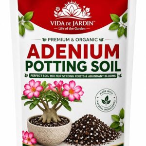 Adenium Potting Soil Mix | Premium Ready-to-Use Fast Draining Potting Soil for Desert Rose | Organic Soil Blend with Cocopeat, Perlite & Natural Nutrients