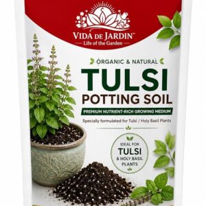 Tulsi Potting Soil Mix | Premium Ready-to-Use Potting Soil for Holy Basil Plants | Well-Draining Organic Soil with Natural Nutrients