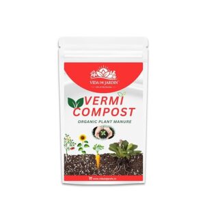 Vermicompost Organic Fertilizer for Plants 900 g | Pure Earthworm Compost| Improves Soil Fertility for Flowering, Vegetable, Fruit & Indoor Plants | Odour-Free