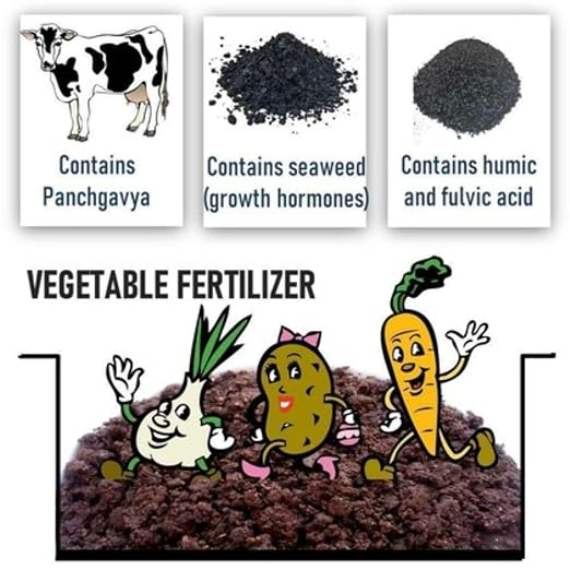 Organic Vegetable Plant Fertilizer | Natural Fertilizer for Kitchen Garden & Terrace Gardening | Suitable for All Vegetable Plants | Enhances Growth, Flowering & Fruiting - Image 6