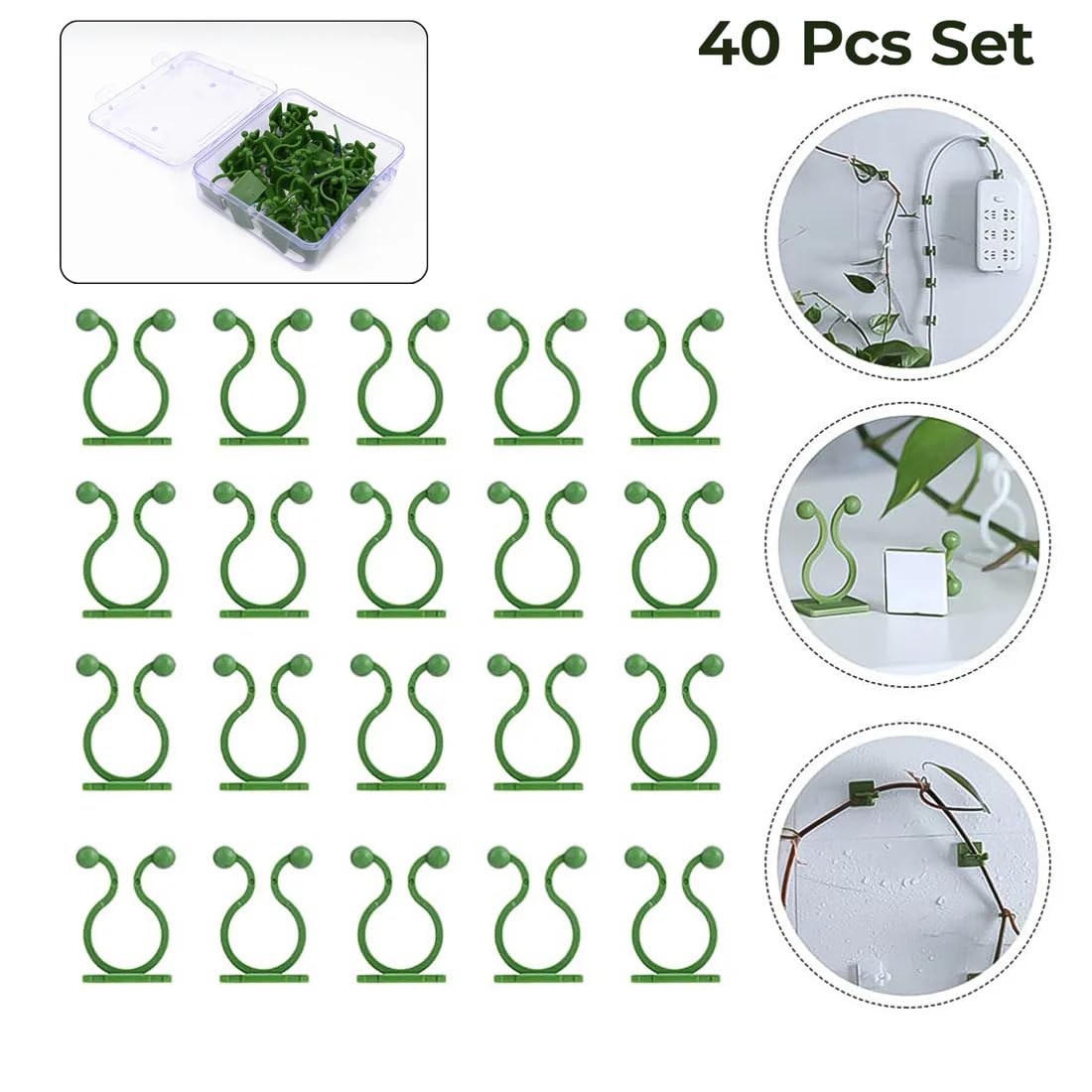 Plant Climbing Wall Clips, Self Adhesive Support for Money Plant, Creepers and Climbers | Plant Clips for Climbers Plant Wall Clips Plant Support - Image 5